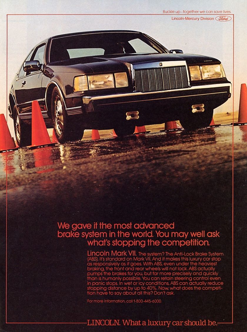 1986 Lincoln Advertising